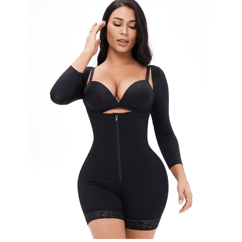 curvypower-au Shapewear Black / S Women Underbust Slimming Arm Shapers Full Body Shaper Short