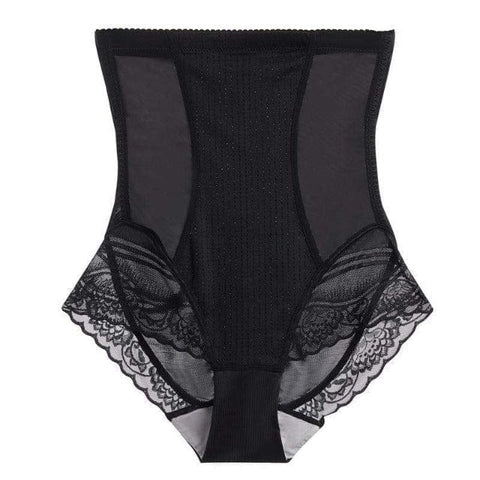 curvypower-au Shapewear High-Waist Tummy Control Postpartum Lace Thigh Shaper Panty