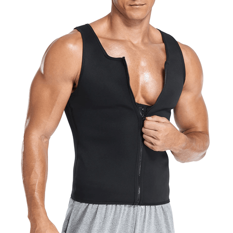 curvypower-au Shapewear Men Sweat Compression Waist Trainer Top Vest