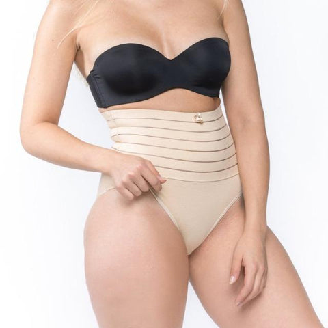 curvypower-au Shapewear Nude / S Women High Waist Shaping Brief With Waist Bands