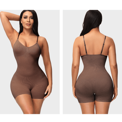 curvypower-au Shapewear Seamless Women Full Body Shapewear Bodysuit Short