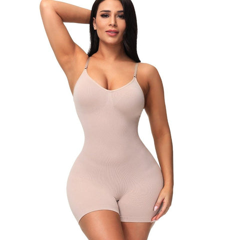 curvypower-au Shapewear Seamless Women Full Body Shapewear Bodysuit Short