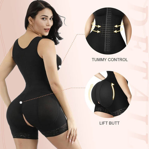curvypower-au Shapewear Women Fajas Push Up Bodysuit Slimming Shapewear Short