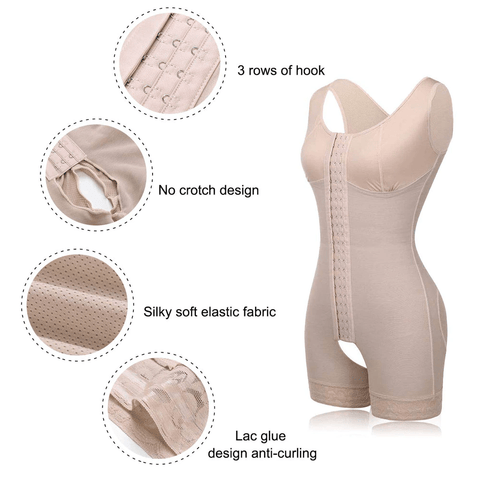 curvypower-au Shapewear Women Fajas Push Up Bodysuit Slimming Shapewear Short