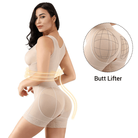 curvypower-au Shapewear Women Fajas Push Up Bodysuit Slimming Shapewear Short