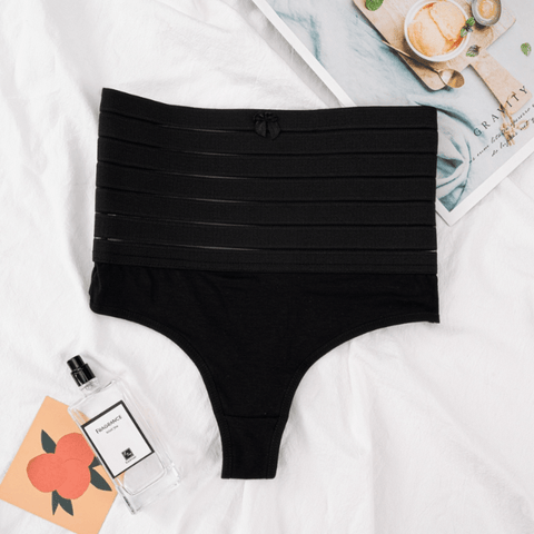 curvypower-au Shapewear Women High Waist Shaping Thong With Waist Bands