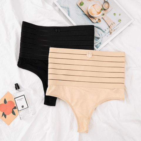 curvypower-au Shapewear Women High Waist Shaping Thong With Waist Bands