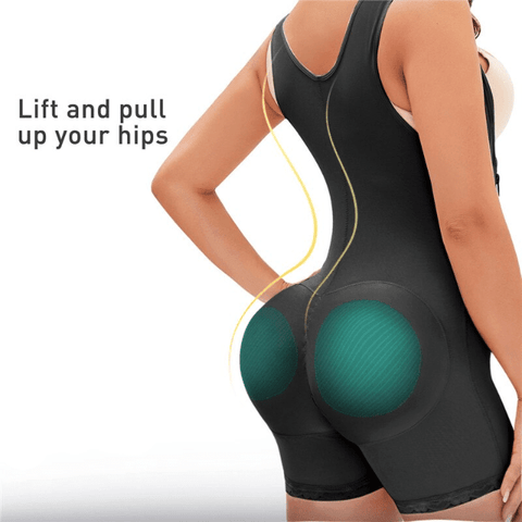 curvypower-au Shapewear Women Open Bust Bodysuit Shaper With Adjustable Hooks