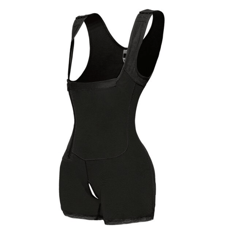 curvypower-au Shapewear Women Open Bust Bodysuit Shaper With Adjustable Hooks