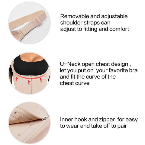 curvypower-au Shapewear Women Open Bust Bodysuit Shaper Zipper Thong