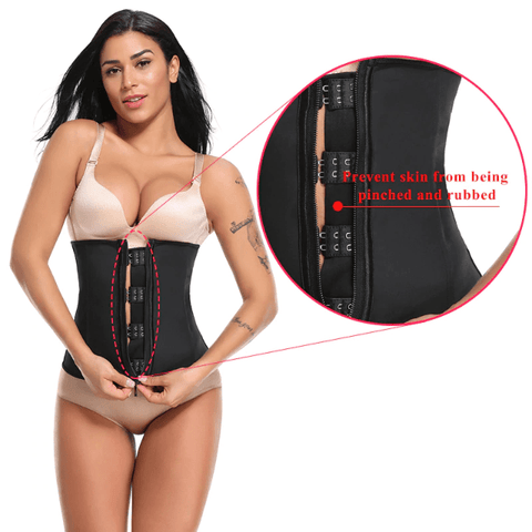 curvypower-au Shapewear Zip & Hooks Waist Trainer 6 Steel Boned Corset Belt