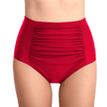 curvypower-au Swimwear Red / S Women's High Waisted Plus Size Bikini Brief