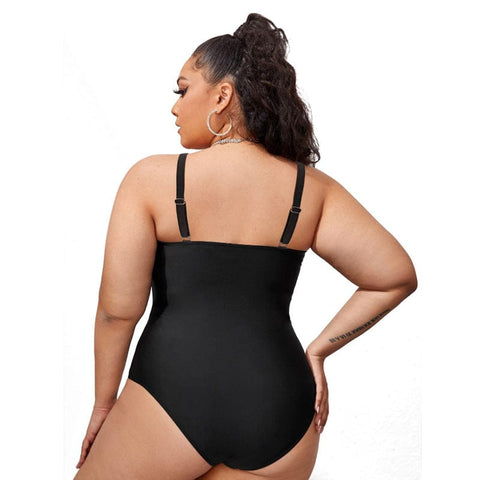 curvypower-au Swimwear Women's Plus Size One Piece Front Tie Swimwear