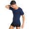 curvypower-au T-shirt shapewear Blue / S Men Seamless Toning Abs Compression Body Shaper T-Shirt