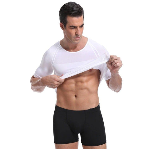 curvypower-au T-shirt shapewear Men Seamless Toning Abs Compression Body Shaper T-Shirt