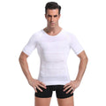 curvypower-au T-shirt shapewear White / S Men Seamless Toning Abs Compression Body Shaper T-Shirt