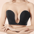 Curvypower | Australia Black / A U-Plunge Slimfit Adhesive Strapless Backless Bra