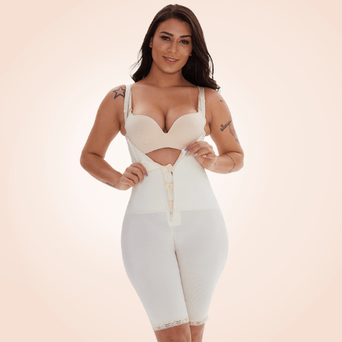 Curvypower | Australia bodysuit Khaki / S Exposed Buttocks Sexy Body Shapewear