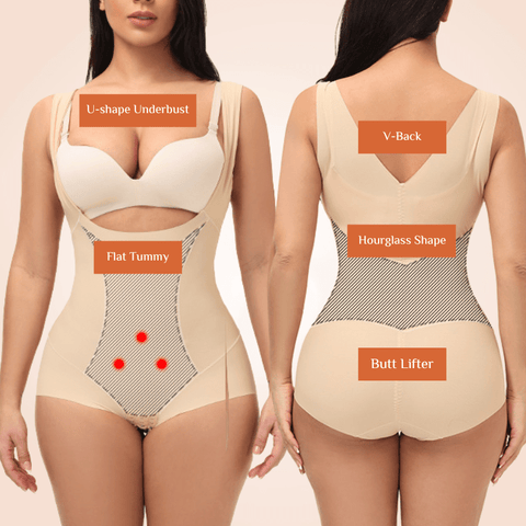 Curvypower | Australia bodysuit Seamless One-Piece Low Back Shapewear For Women