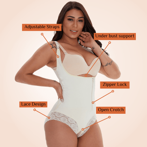 Curvypower | Australia bodysuit Women's Cross Border Shapewear Rubber Bodysuit