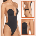 Curvypower | Australia Deep U-Plunge Self Adhesive Backless Invisible Low Back One Piece Bodysuit