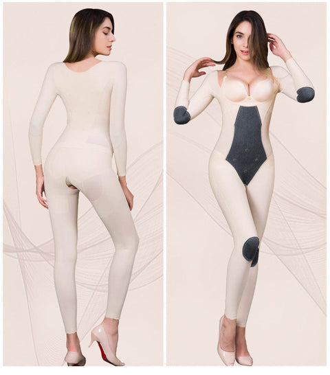 Curvypower | Australia Full Length Open-Bust Slimming Bodysuit for Women