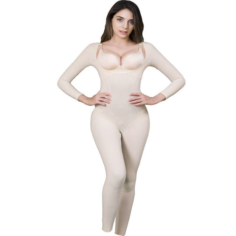 Curvypower | Australia Full Length Open-Bust Slimming Bodysuit for Women