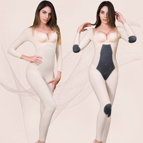 Curvypower | Australia Full Length Open-Bust Slimming Bodysuit for Women