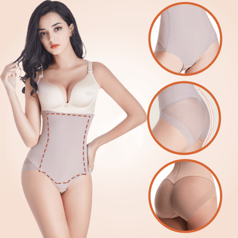 Curvypower | Australia High Waist Underdress Panty Body Sculpting Shapewear Mesh Back Panty