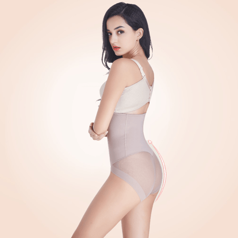 Curvypower | Australia High Waist Underdress Panty Body Sculpting Shapewear Mesh Back Panty