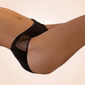 Curvypower | Australia Layered Leak Proof Mesh Dots Black Menstrual Panties