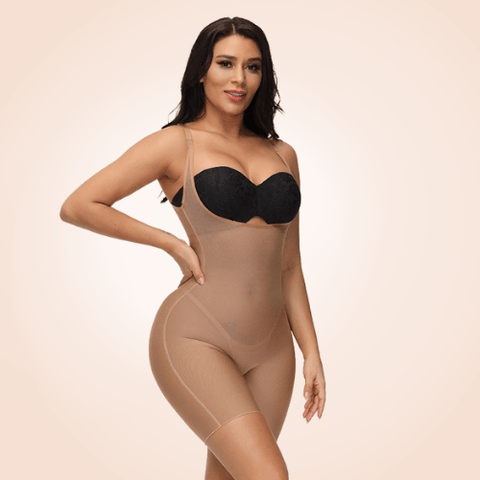 Curvypower | Australia Low Back Sheer Sculpting BodySuit Invisible Shapewear