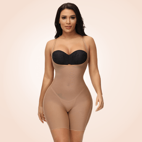 Curvypower | Australia Low Back Sheer Sculpting BodySuit Invisible Shapewear