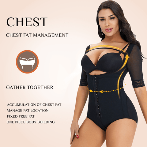 Curvypower | Australia Plus Size Front Closure Hip Lifting Solid Lace Bodysuits Shapewear