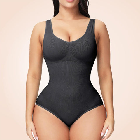Curvypower | Australia S / Black Open Crotch Seamless Faja Sculpting One Piece Bodyshaper