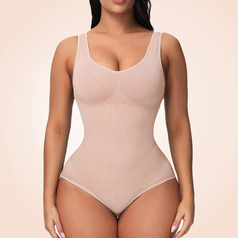 Curvypower | Australia S / Nude Open Crotch Seamless Faja Sculpting One Piece Bodyshaper
