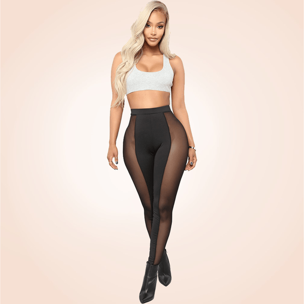 Sheer mesh panel leggings discount