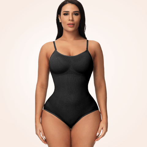 Curvypower | Australia shapewear bodysuit Open Crotch Full Body V-Neck Tummy Control Shaper Brief