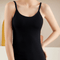 Curvypower | Australia Shirts & Tops Black / S Spaghetti Straps Padded Camisole with Built-In Padded Bra Tank Tops