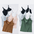 Curvypower | Australia Shirts & Tops Spaghetti Straps Padded Camisole with Built-In Padded Bra Tank Tops