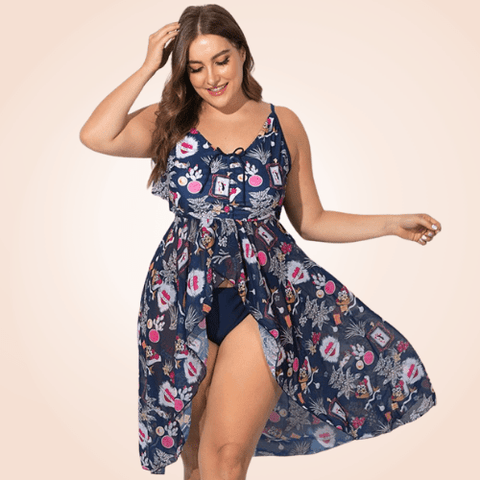 Curvypower | Australia Swimwear Multi-Design Backless Mesh Long Dress Cover-Up Sexy Beach Two Piece Swimwear