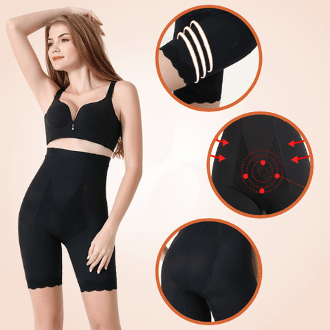 Curvypower | Australia Tummy Control High Waisted Butt Support Mid Thigh Shorts For Women