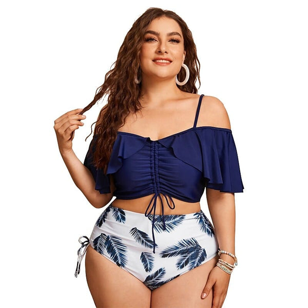 Women Plus Size Bikinis Sets For Teens Pure Color Tight Sexy